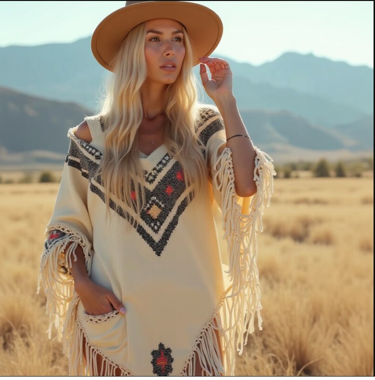 Poncho Andino  (Lana tejida)