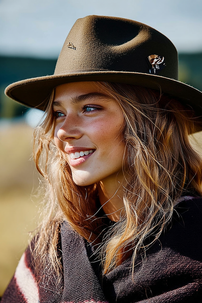 Sombrero Fedora Color Verde