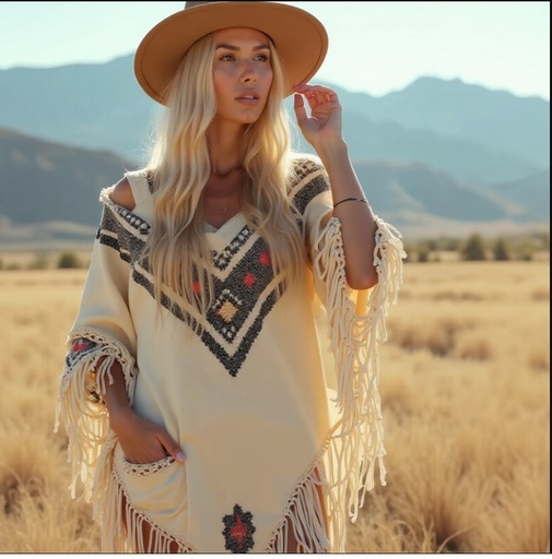 Poncho Andino  (Lana tejida)